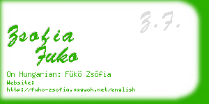 zsofia fuko business card