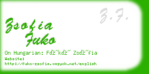 zsofia fuko business card